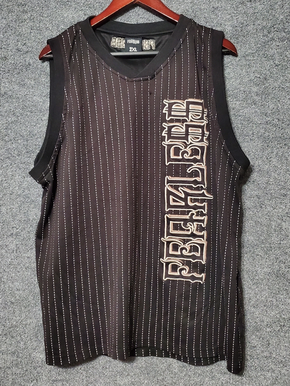 Vintage Fearless Shirt Mens 2XL Sleeveless Tank Grunge Y2K Jersey Motocross Surf